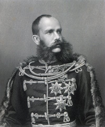 Emperor Franz Joseph I of Austria, engraved by George J. Stodard by Austrian Photographer